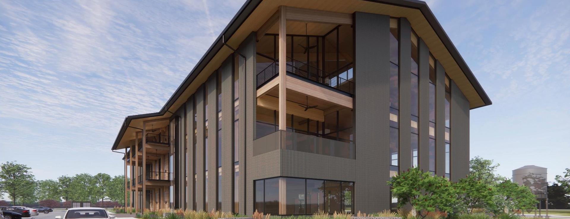 HNT_REF_Bridgeland_Mass_Timber_Office_Rendering_004__copy__Howard_Hughes_Development_Corporation__StructureCraft | © Howard Hughes Development Corporation | StructureCraft
