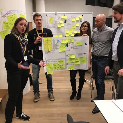 02_CleanEnergy_Challenge | © Mit der Design Thinking Methode wurde das Projektthema regionale Mobilität bei HASSLACHER NORICA TIMBER zu Papier gebracht.