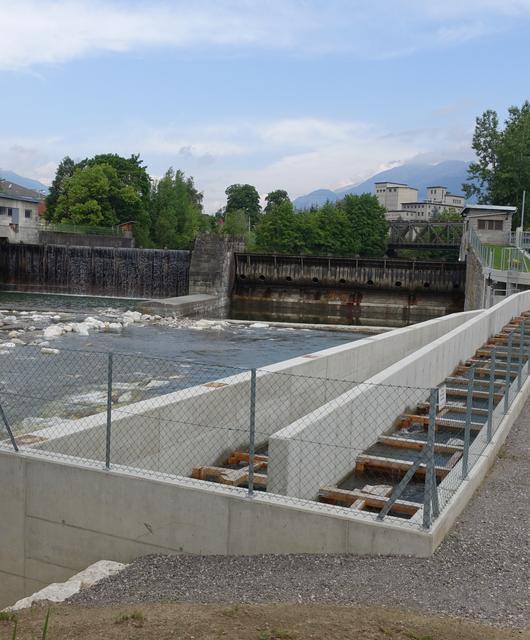 Fischaufstiegshilfe | © Die Fischaufstiegshilfe an der HASSLACHER Wehr mit Restwasserkraftwerk